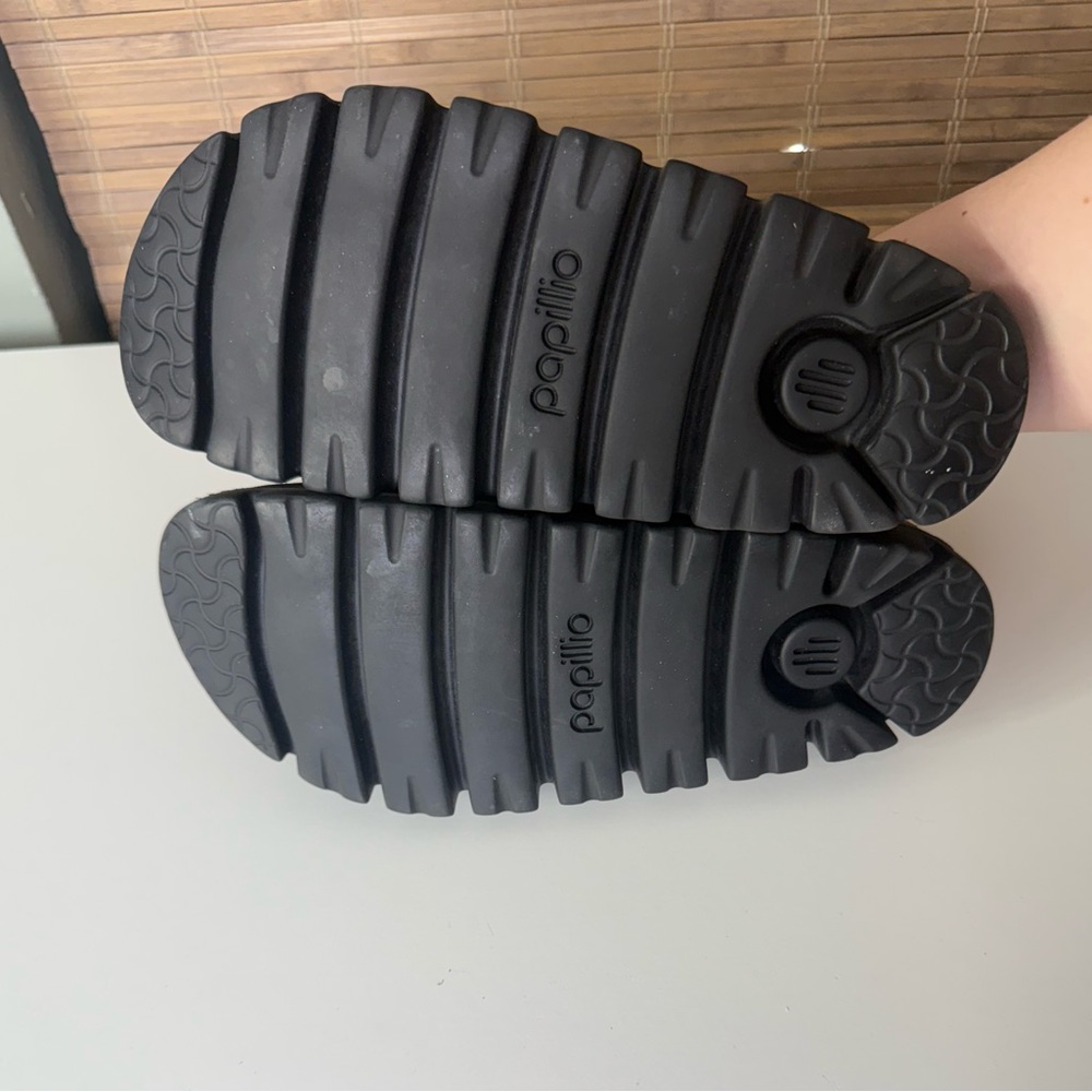 Birkenstock Papillo Boston Chunky Clogs in Black Suede 8 - Picture 8 of 9